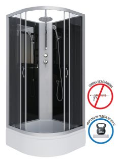 Душевая кабина Niagara NG-3502-14BKT 100x100см серебро/тонированное